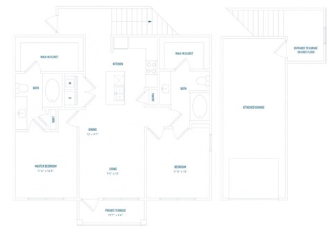 MLR B3g floor plan at Reveal at Lake Ridge, Texas, 75054